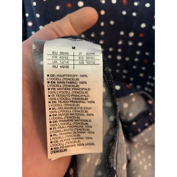 Armedangels Armed Angels dress polka dots midi loose fit dress in EUC sz M - Picture 6 of 9